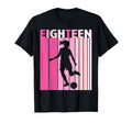 Eighteen Soccer 18Th Bday Party 18 T-Shirt - Novelty Apparel for Adults