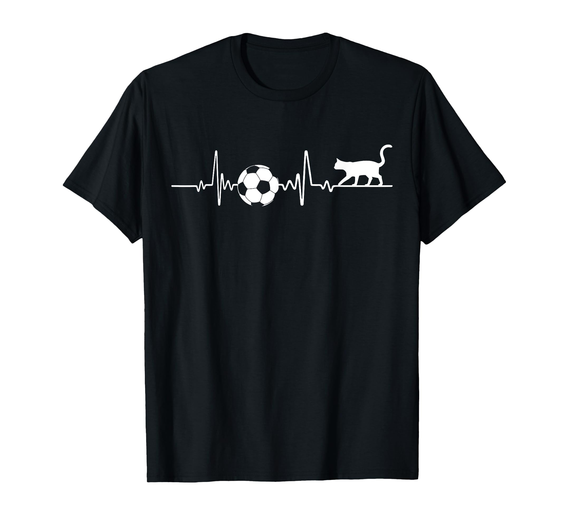 Soccer Cat Funny Cat Lover Soccer T-Shirt - Fun Novelty Design Unisex
