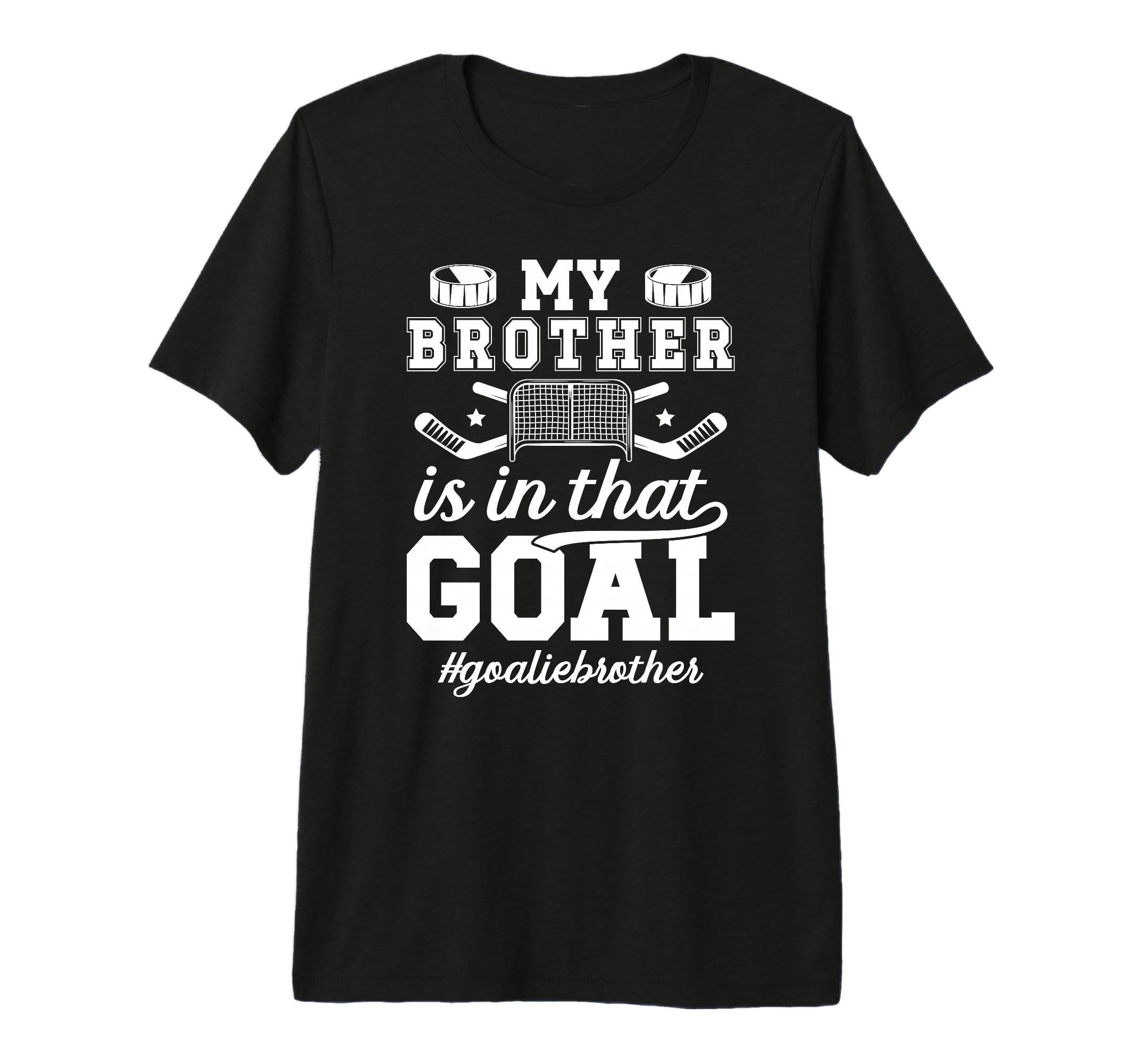 Proud Ice Hockey Goalie Brother Hockey T-Shirt - Fun Novelty Design Unisex