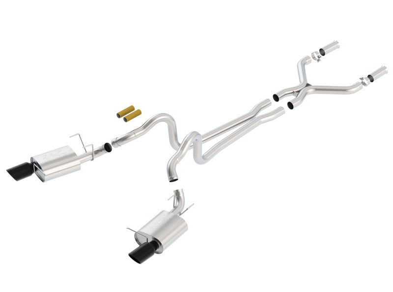 Borla 2011-2012 Mustang GT 5.0L Black Chrome 4.5in Rd Tip ATAK Catback Exhaust 140372BC