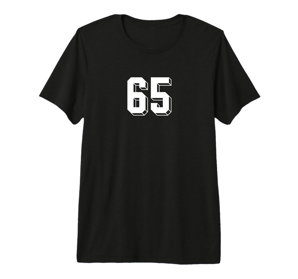 Number 65 80S 90S Soccer Team Jersey T-Shirt - Graphic Print for Adults