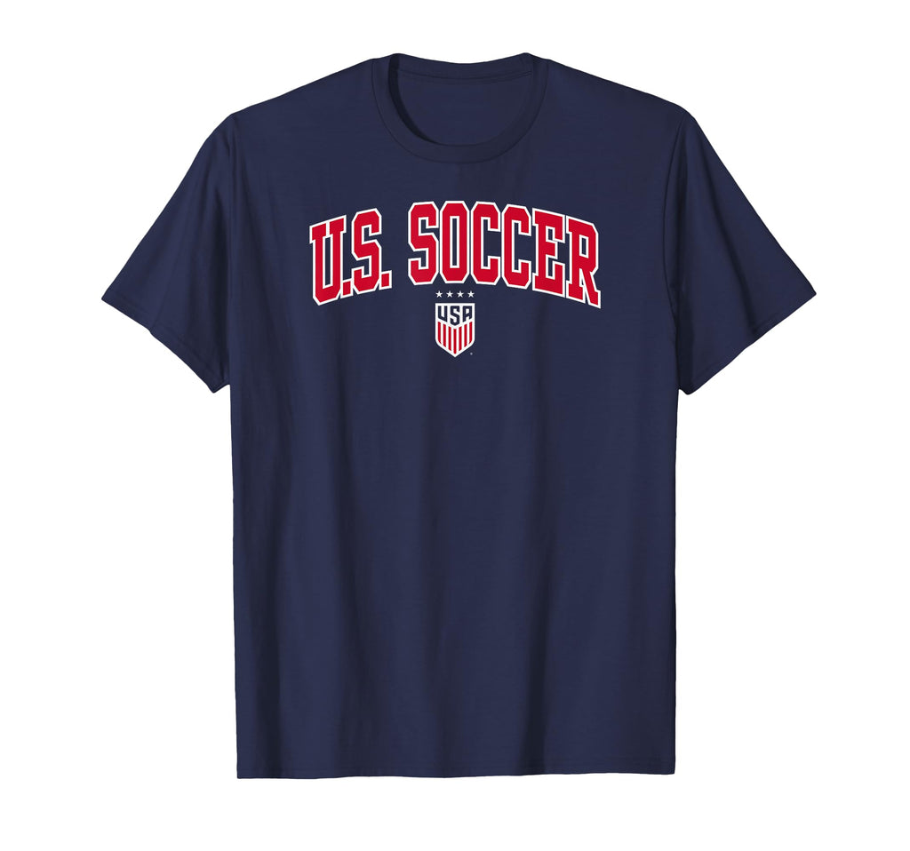 U S Soccer Arch Over Navy Uswnt T-Shirt - Custom Art Print Unisex