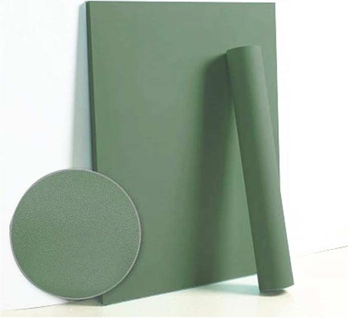 Dimoon 118''x17.7'' Green Peel and Stick Wallpaper Contact Paper Modern Self Adhesive Wall Paper Removable Renter Friendly Textured Solid Color Shelf Cabinet Vinyl Roll (118''x17.7'',Dark Green)