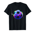 Tie Dye Soccer Ball Colorful Soccer T-Shirt - Graphic Print for Adults