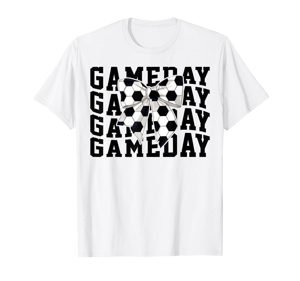 Game Day Soccer Lover Trendy Coquette T-Shirt - Unique Graphic for Adults