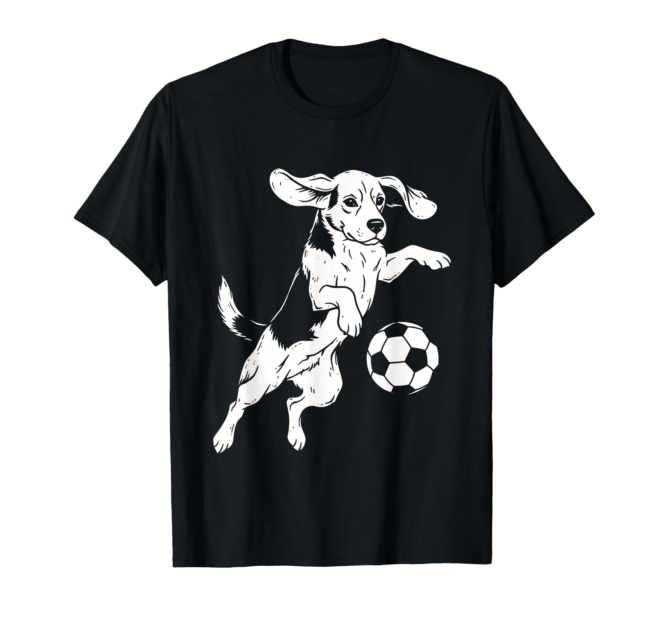 Beagle Soccer Player Funny Dog T-Shirt - Casual Everyday Wear for Adults