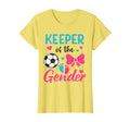 Keeper Gender Soccer Or Bows Funny T-Shirt - Fun Novelty Design Men Women