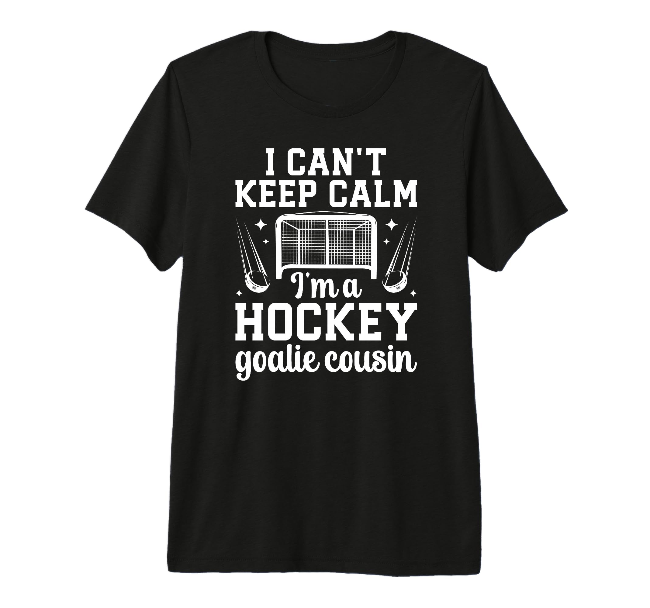 Im Hockey Goalie Cousin Ice Hockey T-Shirt - Minimalist Print for Adults