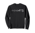 Funny Soccer Heartbeat Ecg Football Sweatshirt - Novelty Apparel Unisex