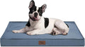 Medium Dog Bed for Medium/Small Dogs, Orthopedic Dog Beds with Removable Washable Waterproof Cover, Egg Crate Foam Pet Bed Mat, Blue