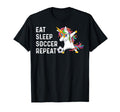 Eat Sleep Soccer Repeat Funny T-Shirt - Graphic Print Men Women