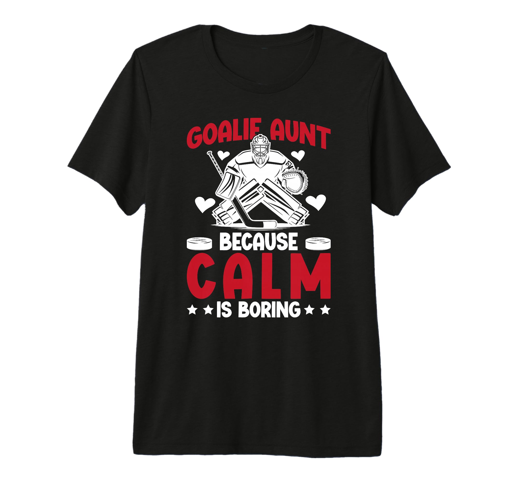Funny Hockey Goalie Aunt Ice Hockey T-Shirt - Minimalist Print Unisex