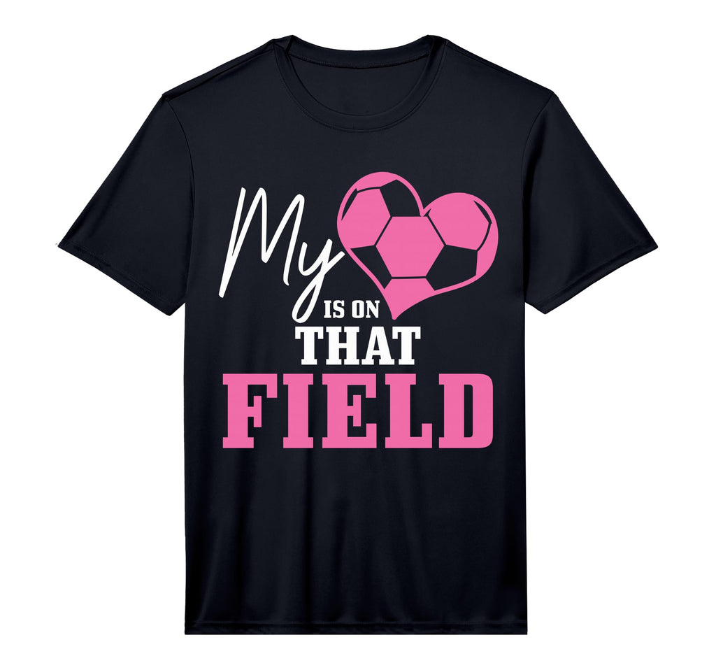 Soccer Mom My Heart Is That Field T-Shirt - Casual Everyday Wear Men Women