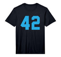 Blue Sports Team Number 42 Performance T-Shirt - Unique Graphic Men Women