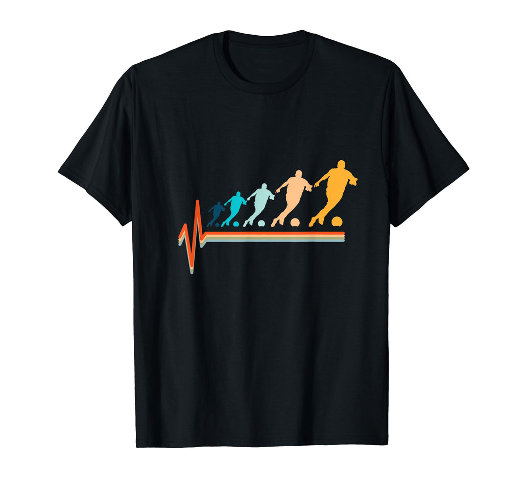 Heartbeat Soccer Player Silhouette T-Shirt - Aesthetic Graphic for Adults