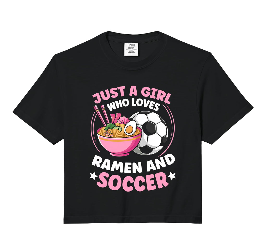 Just Who Loves Ramen And Soccer T-Shirt - Streetwear Style Men Women