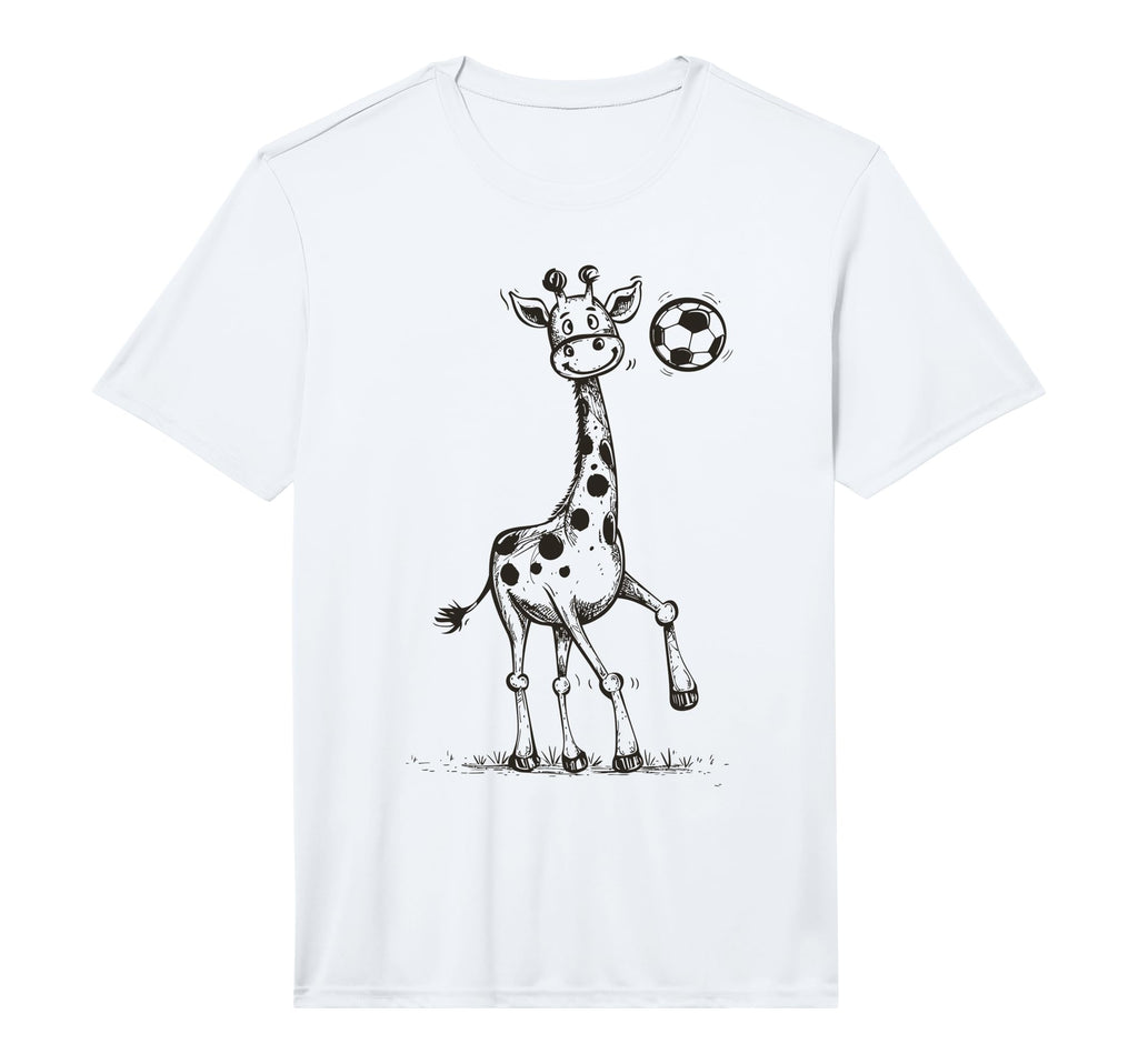 Funny Sports Giraffe Playing Soccer T-Shirt - Graphic Print Men Women