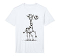 Funny Sports Giraffe Playing Soccer T-Shirt - Graphic Print Men Women