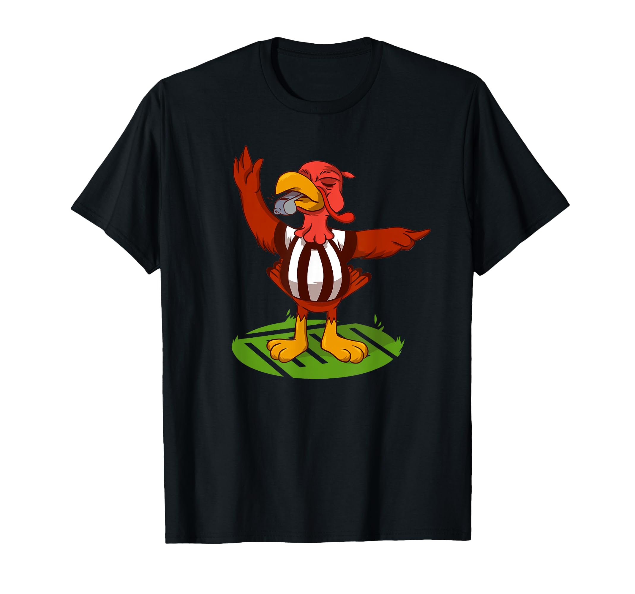 Turkey Referee Funny Soccer Thanksgiving T-Shirt - Graphic Print for Adults