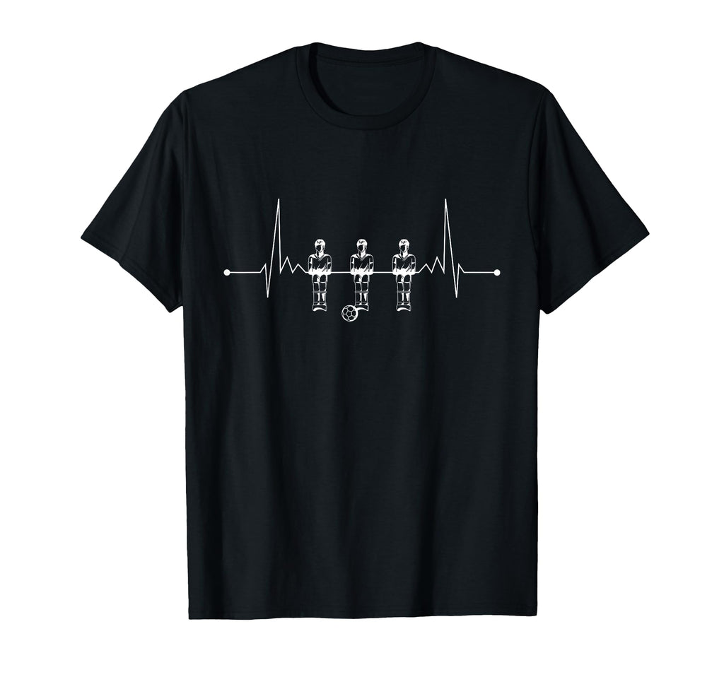 Foosball Player Heartbeat Table Soccer T-Shirt - Minimalist Print Unisex