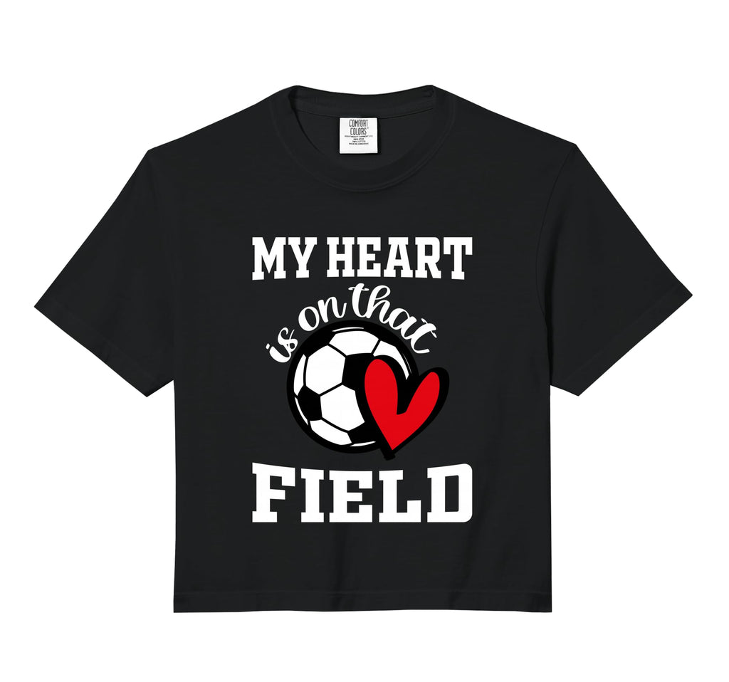 My Heart Is That Field Soccer Players Mom Hoodie - Minimalist Print Unisex