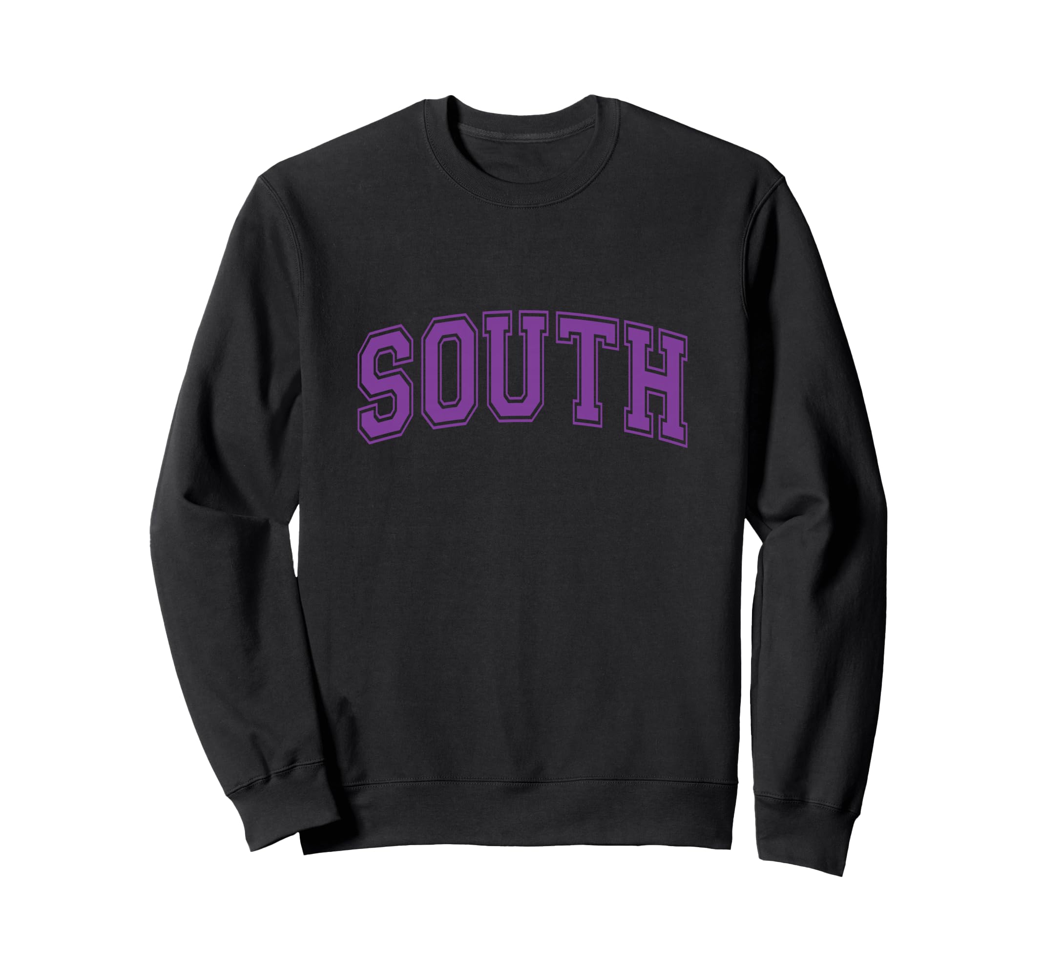 Purple South Team Colors Spirit Sports Sweatshirt - Graphic Print Unisex