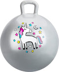 INPODAK Hopper Ball 18 Inch Bouncy Ball with Handle for Kids, Hippity Hop Jumping Bouncer Hopping Toy for Boys and Girls Ages 3-6 with Pump and Gift Box Birthday