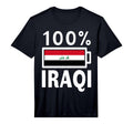 Iraq Flag 100 Iraqi Battery Power T-Shirt - Minimalist Print Unisex