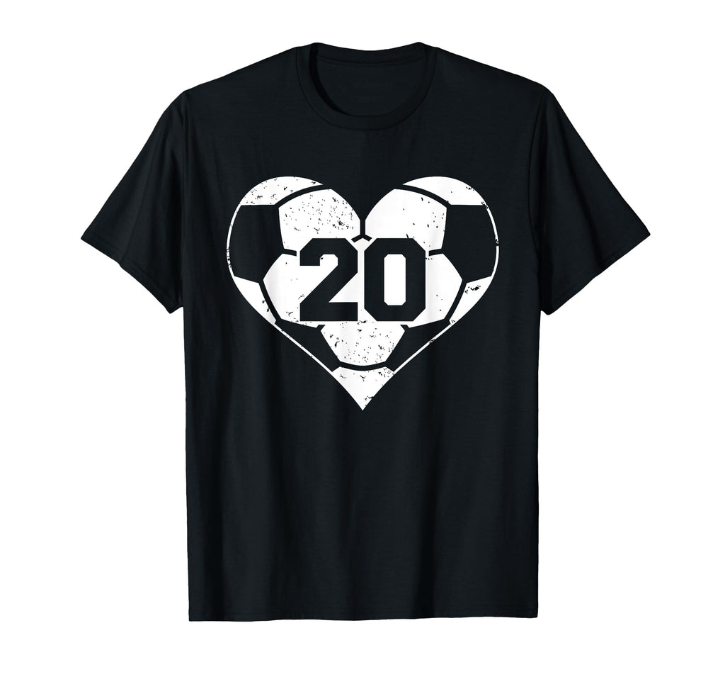 Soccer Number 20 Jersey Funny T-Shirt - Casual Everyday Wear Men Women