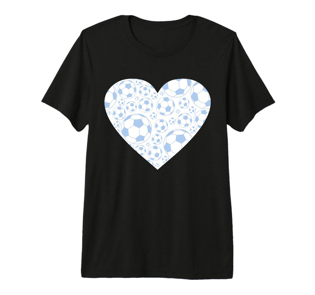 Soccer Love Heart Tri Blend T-Shirt - Unique Graphic Men Women