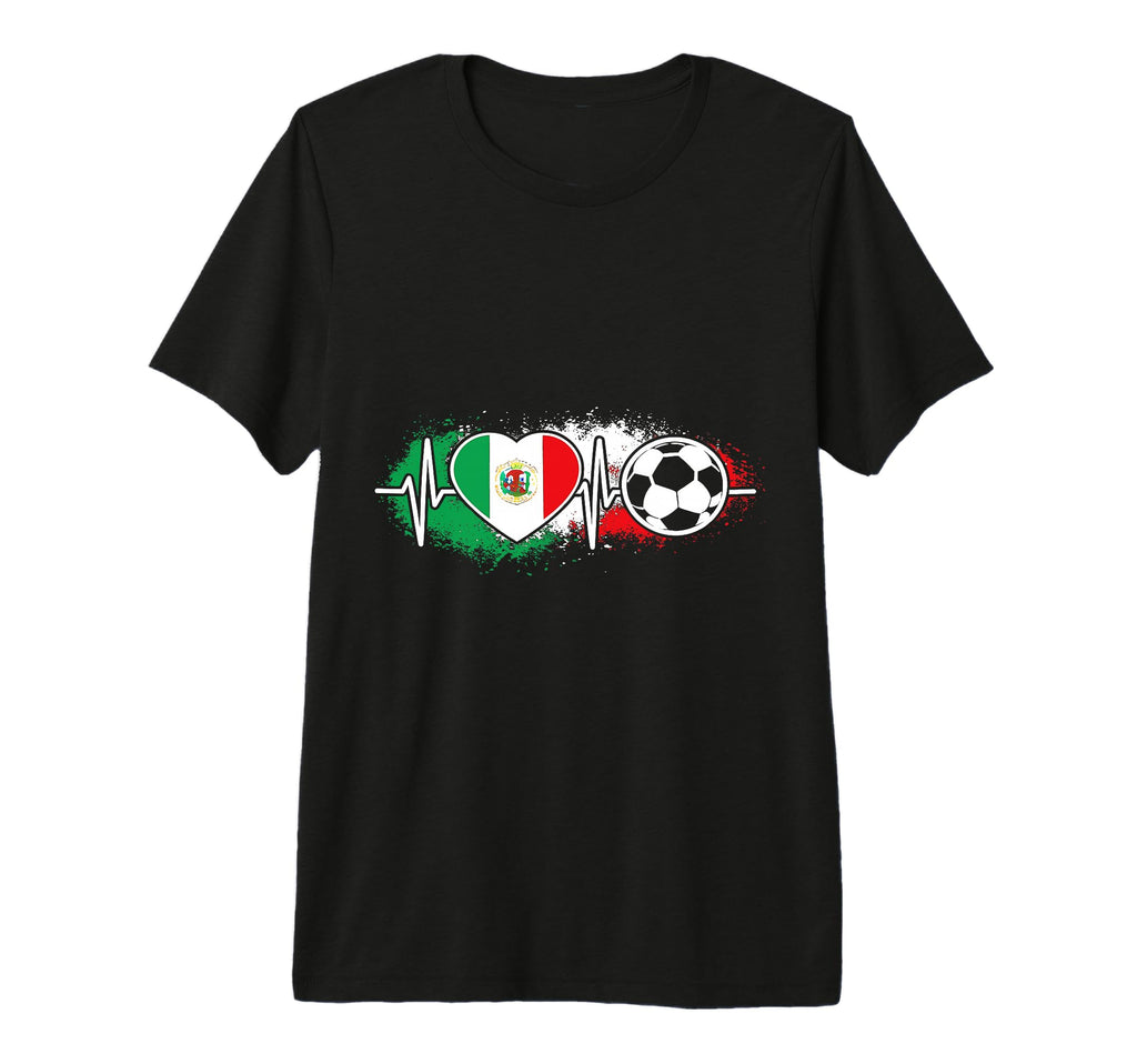 Mexico Soccer Heartbeat Mexican Flag T-Shirt - Streetwear Style Men Women