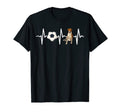 Soccer English Foxhound Heartbeat T-Shirt - Minimalist Print for Adults