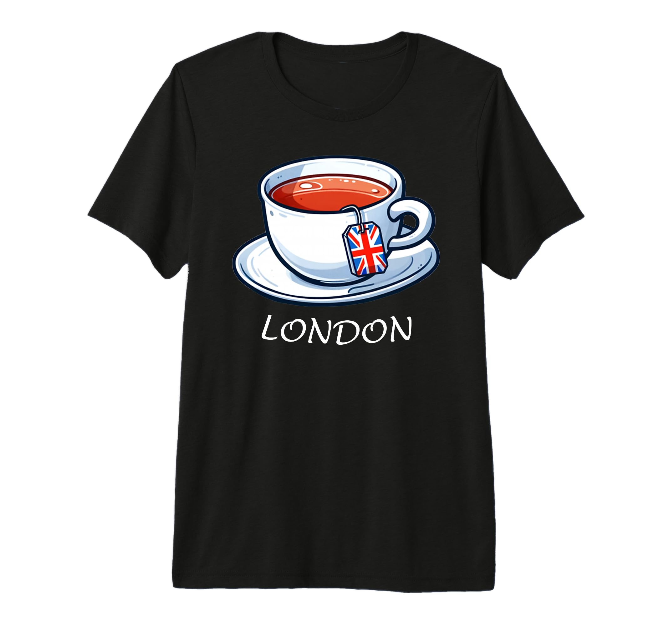 I Love London Uk English Tea Novelty T-Shirt - Graphic Print for Adults