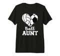 Ball Aunt Heart Funny Soccer T-Shirt - Casual Everyday Wear Men Women