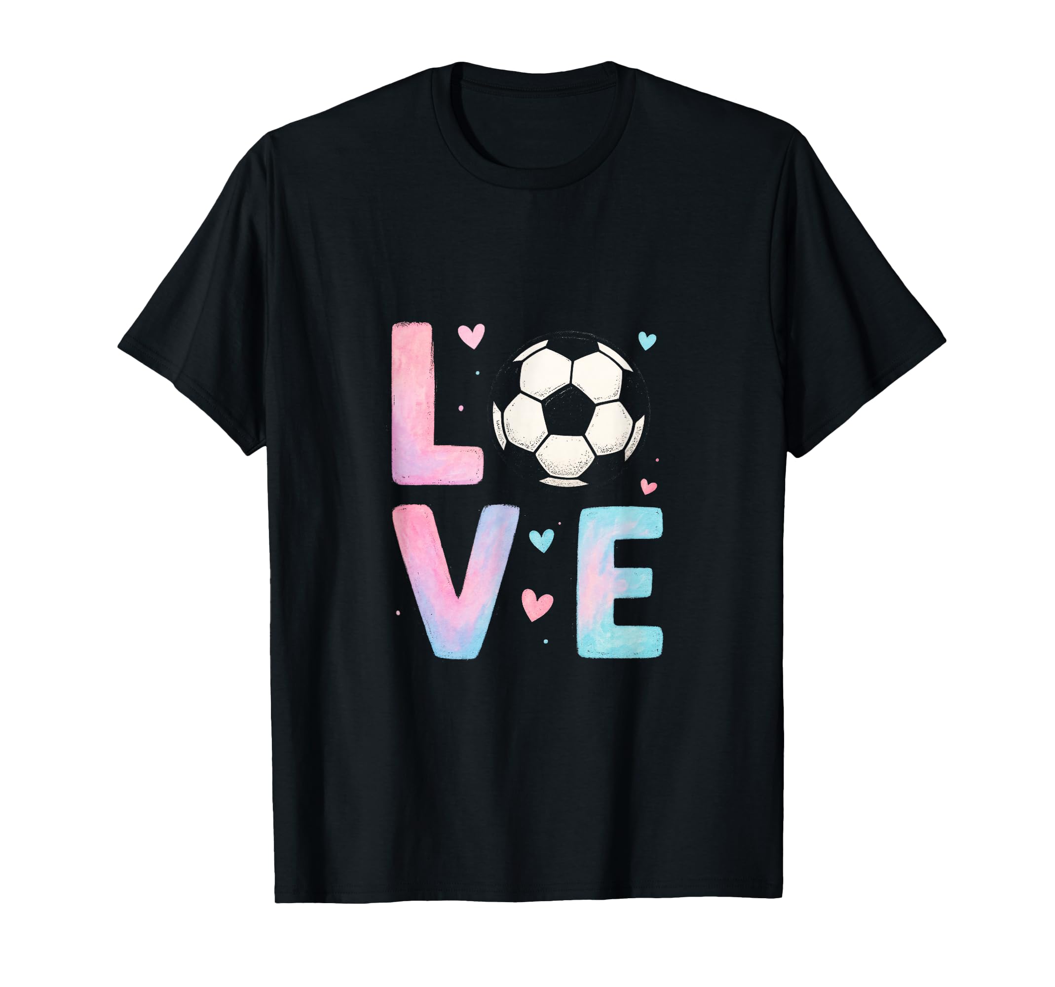 Love Soccer Art Sport Enthusiasts T-Shirt - Novelty Apparel for Adults