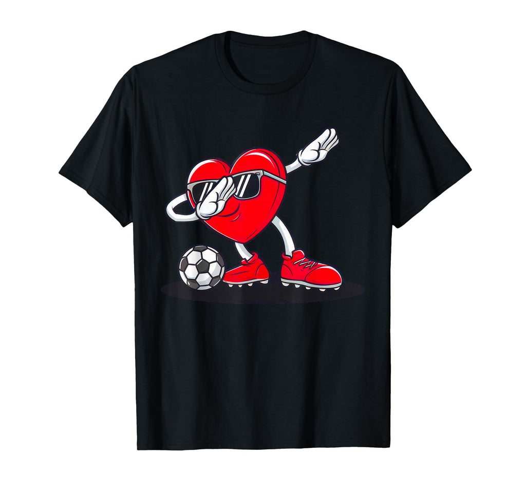 Heart Football Valentines Day Soccer T-Shirt - Streetwear Style Men Women
