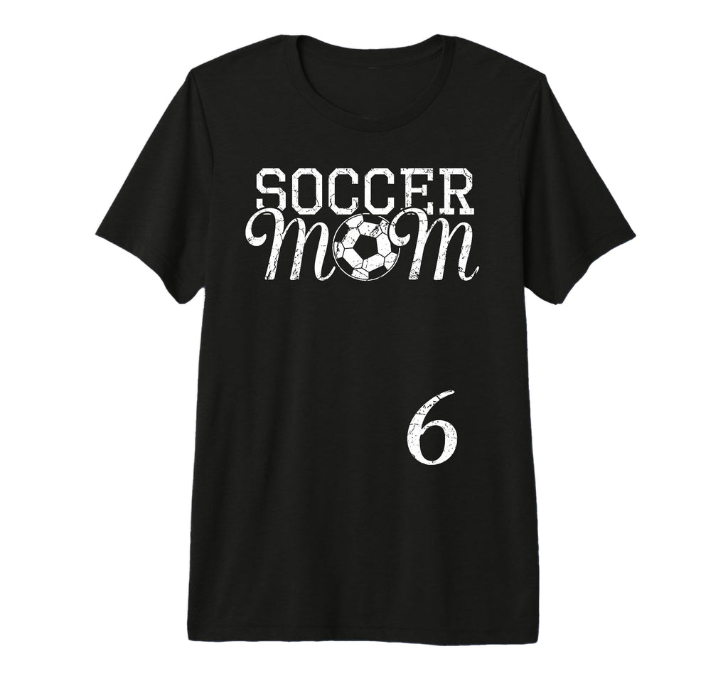 Soccer Mom Jersey Number 6 Favorite Player T-Shirt - Trendy Graphic Unisex