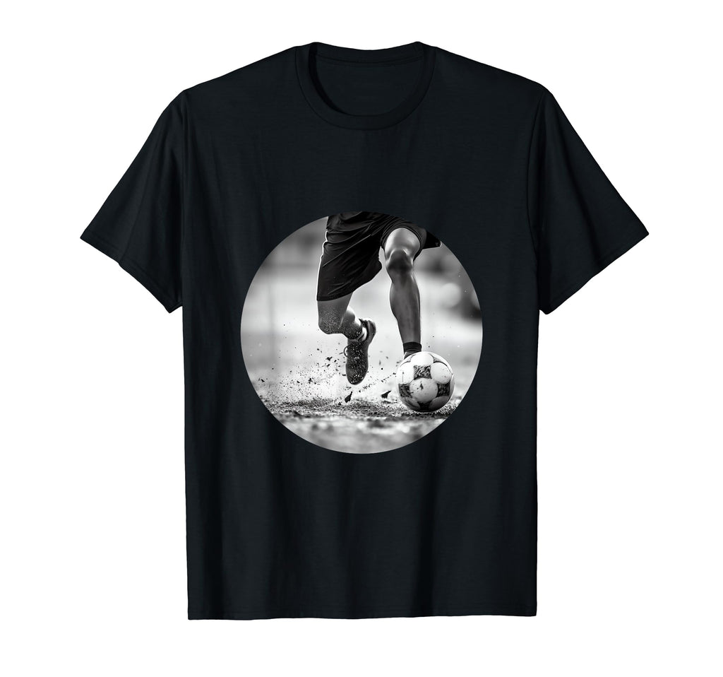Black And White Soccer T-Shirt - Trendy Graphic Men Women