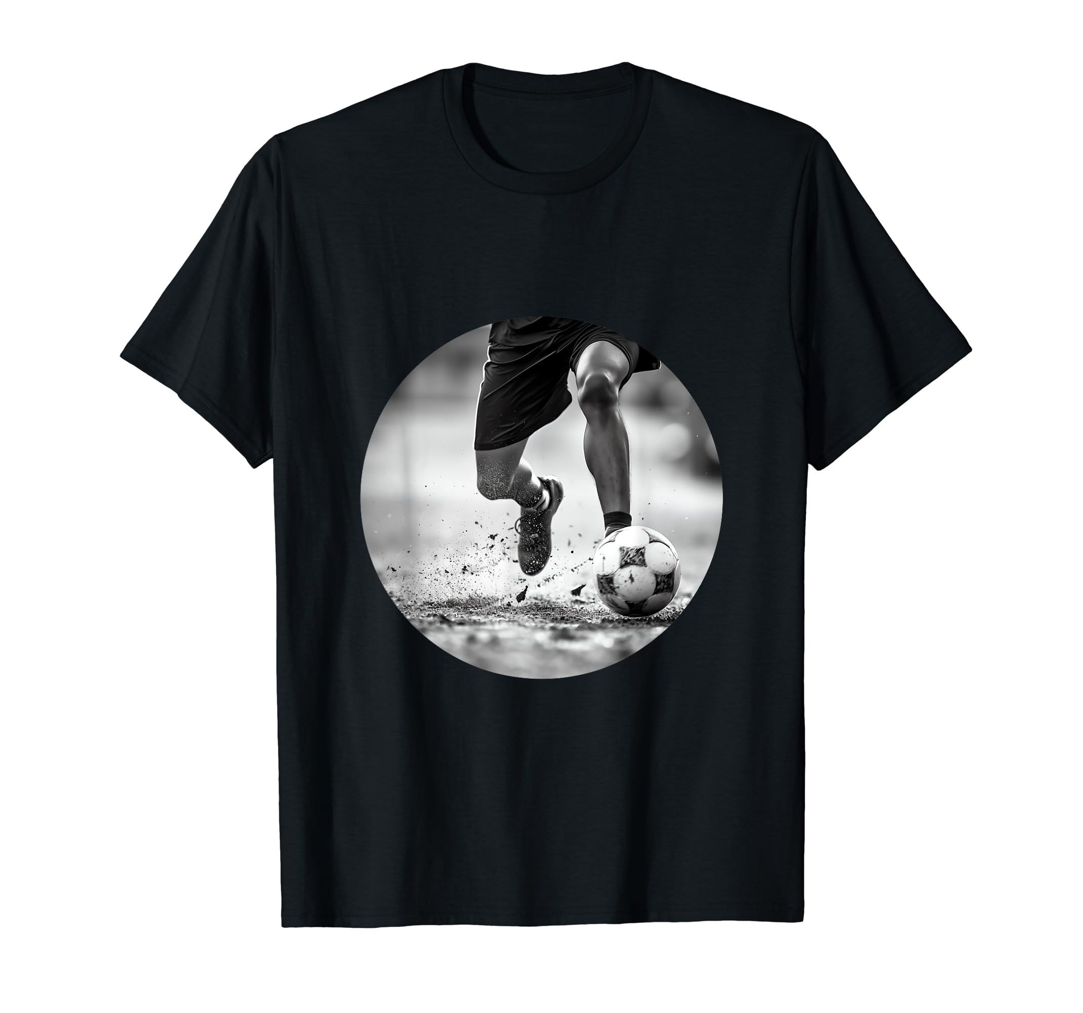 Black And White Soccer T-Shirt - Trendy Graphic Men Women