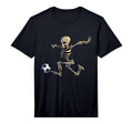 Soccer Skeleton Halloween Soccer T-Shirt - Fun Novelty Design for Adults