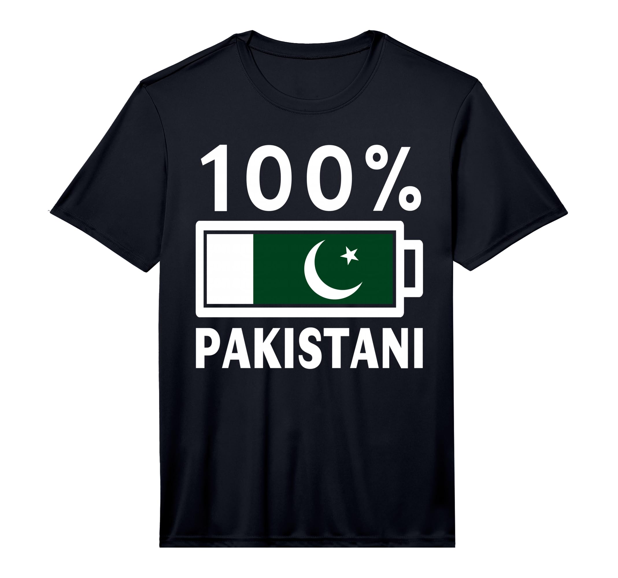 Pakistan Flag 100 Pakistani Battery T-Shirt - Custom Art Print Unisex