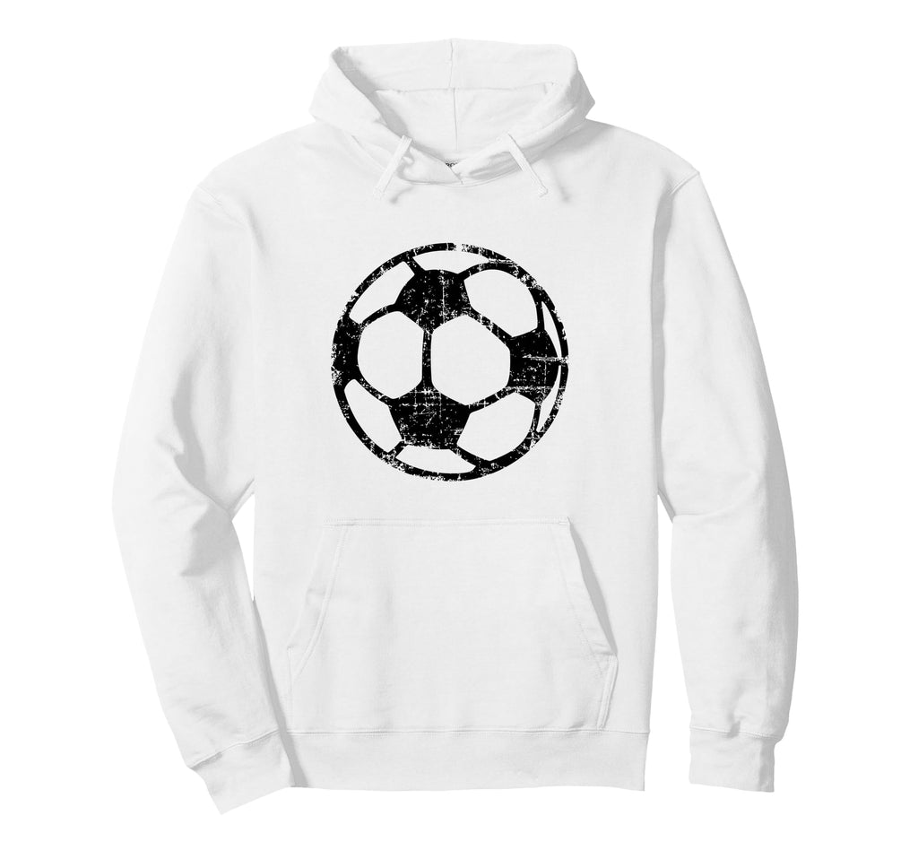 Soccer Ball Black Fans Players Soccer Hoodie - Novelty Apparel for Adults