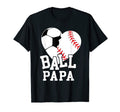 Ball Papa Heart Funny Baseball T-Shirt - Custom Art Print for Adults