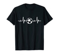 Soccer Football Heart Beat Sport T-Shirt - Streetwear Style for Adults