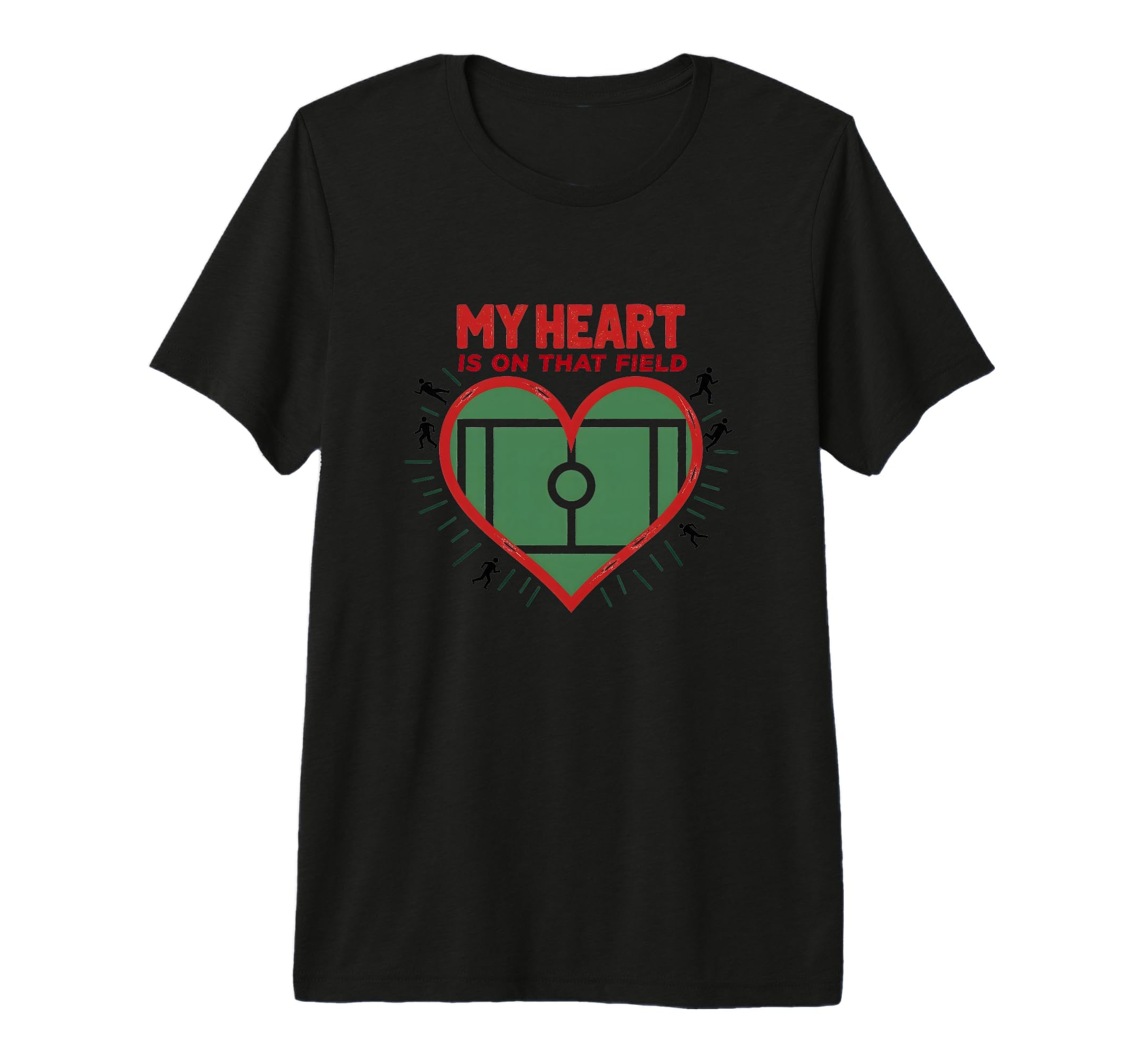 My Heart Is That Field Soccer Fan T-Shirt - Unique Graphic Men Women