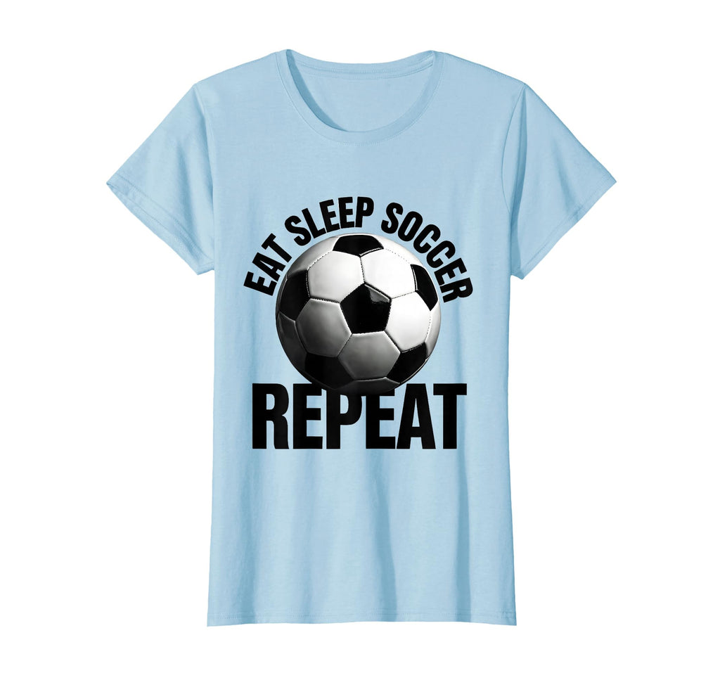 Eat Sleep Soccer Repeat Fan T-Shirt - Unique Graphic for Adults