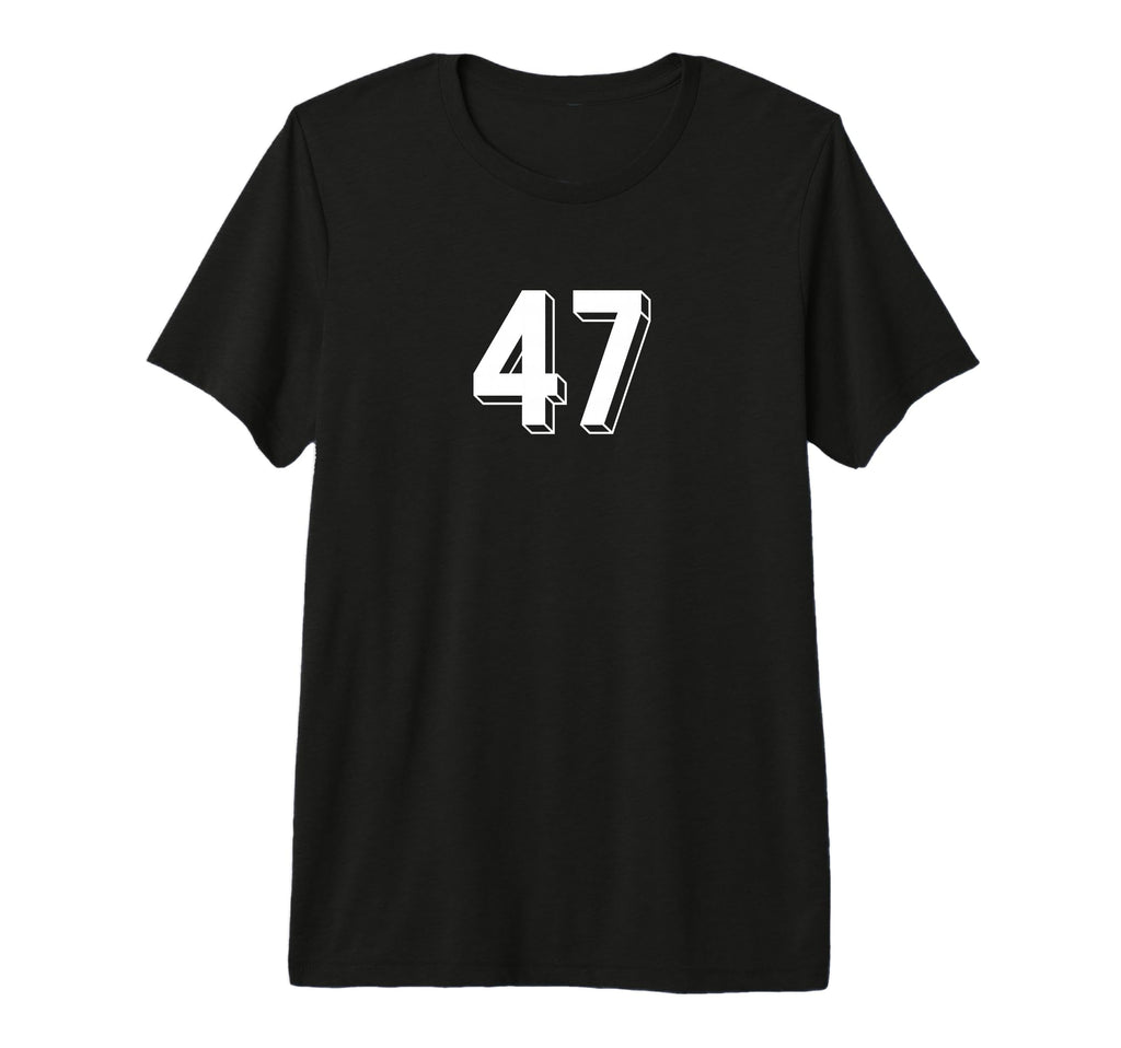 Number 47 80S 90S Soccer Team Jersey T-Shirt - Fun Novelty Design Unisex