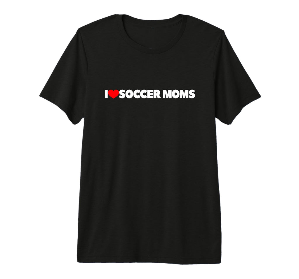 I Love Heart Soccer Moms Tri Blend T-Shirt - Minimalist Print Unisex
