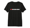 I Love Heart Soccer Moms Tri Blend T-Shirt - Minimalist Print Unisex