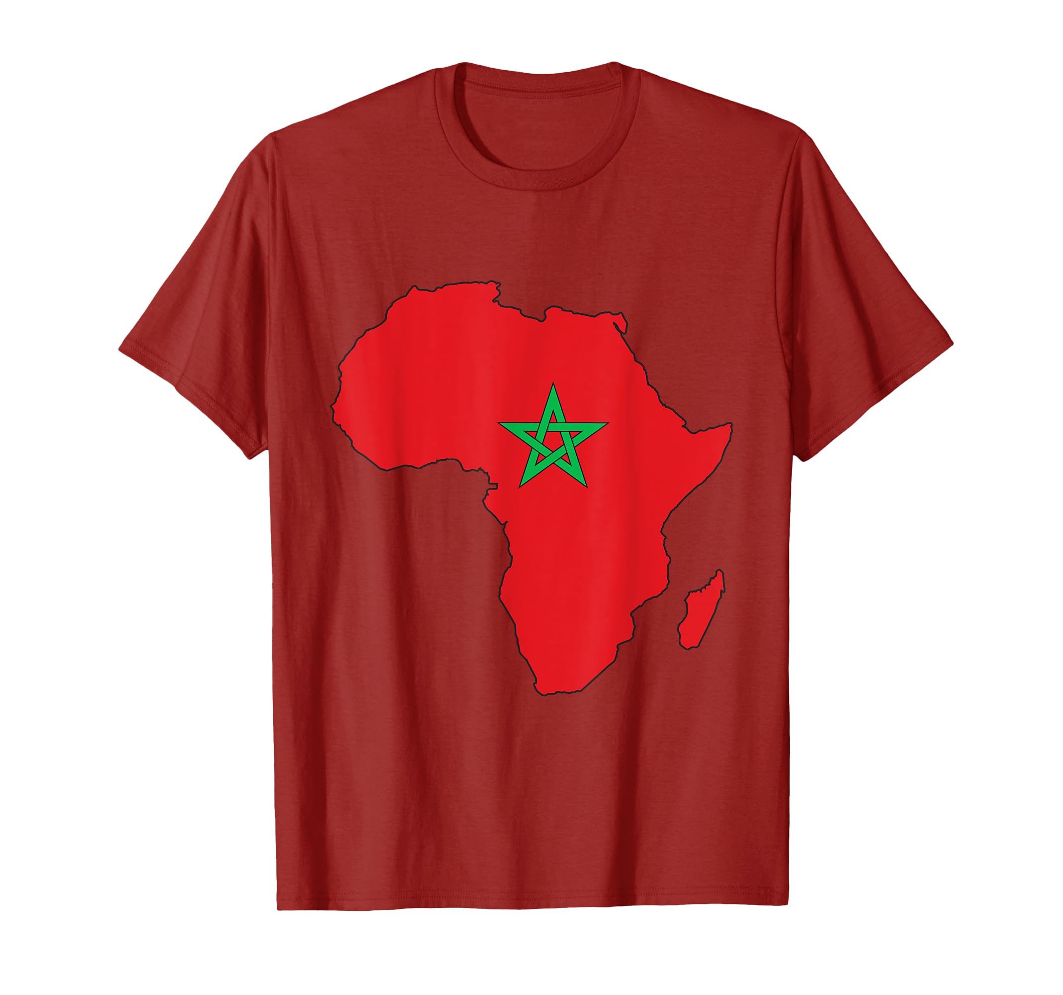 I Love Morocco Flag Africa Map T-Shirt - Fun Novelty Design for Adults